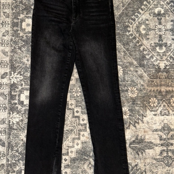 Anthropologie Pilcro Split Hem Straight Leg Jeans Women's 30 High Rise Black - Picture 3 of 6